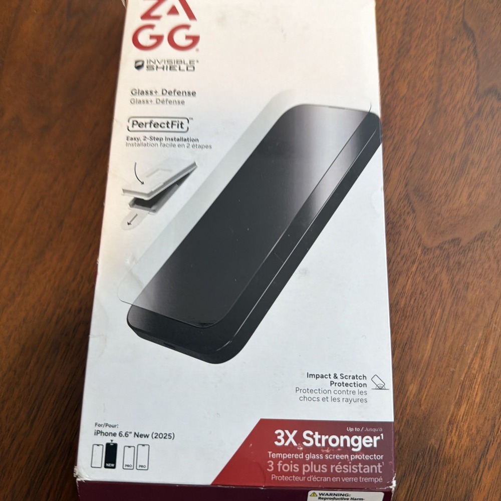 ZAGG Invisible Shield Glass+ Defense Screen Protector Apple iPhone 6.6 2025 NEW